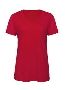 B&C BC058 - Ženska tri-blend v-neck majica