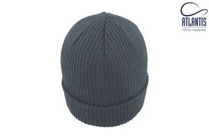 Atlantis AT115 - Chic Winter Ribbed Knit Beanie with Turn-Up