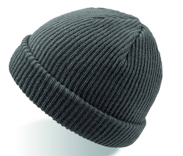 Atlantis AT115 - Chic Winter Ribbed Knit Beanie with Turn-Up