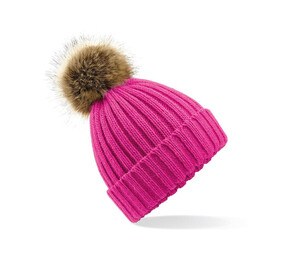 Beechfield BF412 - Velika mrežasta Pop Pom beanie