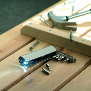 ALUTOOL Multi-Tool Holder with LED Torch and Screwdrivers - GiftRetail IT3874