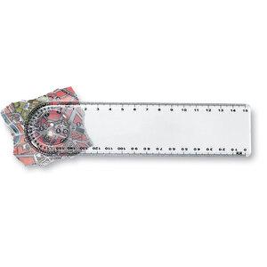 LASTA Multifunctional 15cm Ruler with Magnifier & Protractor - GiftRetail KC3102