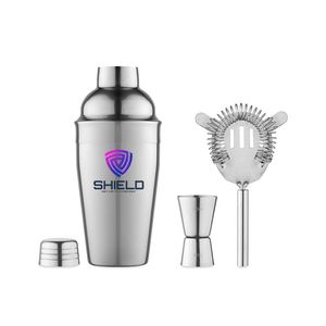 FIZZ Premium Stainless Steel Cocktail Shaker Set - GiftRetail KC4298