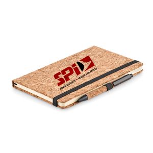 SUBER SET Eco-Friendly A5 Cork Notebook with Pen Gift Set - GiftRetail MO6202