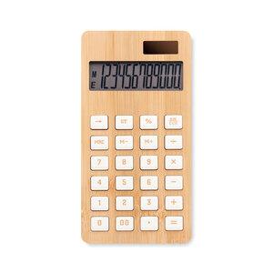 CALCUBIM Eco-Friendly 12-Digit Bamboo Calculator with Dual Power - GiftRetail MO6216