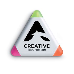 TRIANGULO Versatile Triangular Highlighter with 3 Colors - GiftRetail MO7818