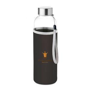 UTAH GLASS Eco-Friendly 500ml Glass Bottle with Neoprene Cover - GiftRetail MO9358