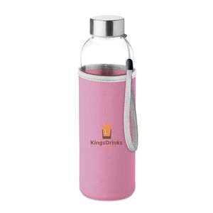 UTAH GLASS Eco-Friendly 500ml Glass Bottle with Neoprene Cover - GiftRetail MO9358