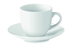 ESPRESSO Elegant Porcelain Espresso Cup and Saucer Set 80ml - GiftRetail MO9634