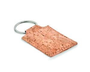 CONCON Eco-Friendly Rectangular Cork Key Ring - GiftRetail MO6878