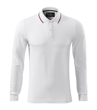 Contrast Stripe LS Polo Shirt Gents