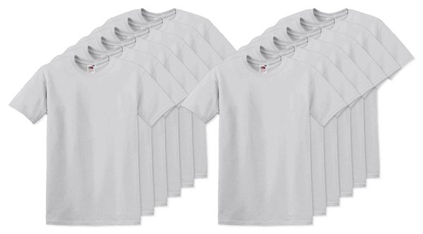 Pack of 12 Fruit of the Loom SC220 - Comfort Fit Fruit of the Loom Round Neck Tee