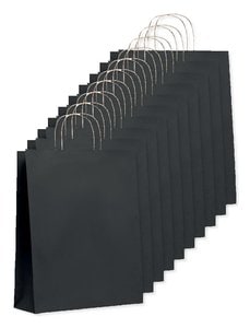 Pack of 100 GiftRetail MO6174 - PAPER TONE L Eco-Friendly Large European Gift Paper Bag 90gsm