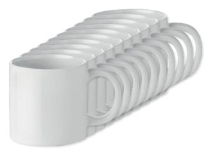 Pack of 10 GiftRetail MO9244 - MINI SUBLIM Premium 200ml Ceramic Mug with Sublimation Coating