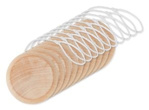 Pack of 100 GiftRetail KC2937 - NATUS Classic Natural Wooden Yoyo for Kids and Adults