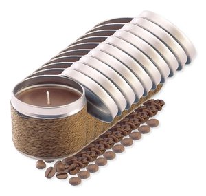 Paket od 10 GiftRetail IT2873 - DELICIOUS Aromatic Tin Candle in Decorative Box