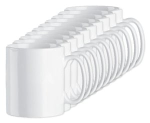 Paket od 100 GiftRetail MO8040 - SUBLIM Premium 300ml Ceramic Mug for Sublimation Printing