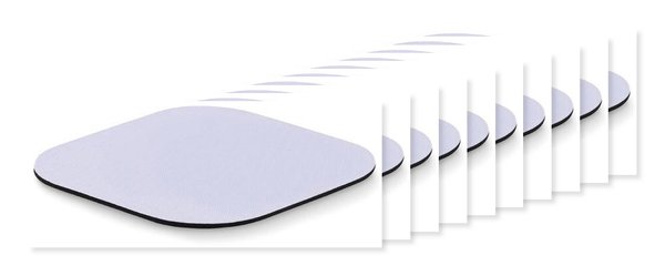 Paket od 10 GiftRetail MO6474 - LIENZO Durable Polyester Sublimation Coaster with Rubber Base