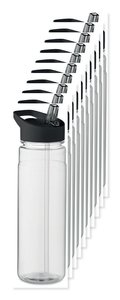 Paket od 100 GiftRetail MO6467 - ALABAMA RPET Eco-Friendly 650ml RPET Bottle with Flip Lid and Straw